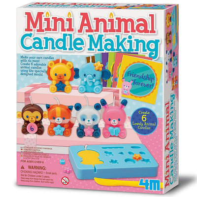 4M 蠟燭動物園兒童生日禮物手工DIY玩具手工材料包
