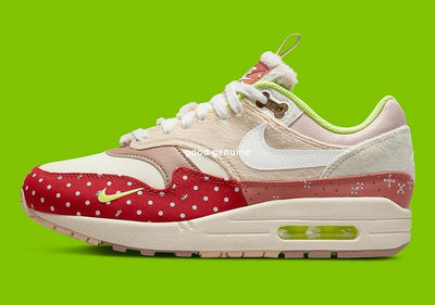 NIKE Air Max 1 Prm 彩色拼接 卡其紅 復古 時尚百搭慢跑鞋 DR255