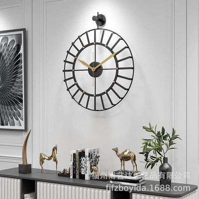 時鐘 博藝達新款現代簡約北歐掛鐘 客廳靜音鐘錶