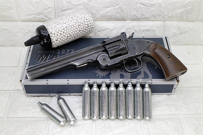 [01] WG MAJOR3 美式折輪 手槍 CO2槍 舊黑 + CO2小鋼瓶 + 奶瓶 ( 左輪槍美國史密斯威森牛仔