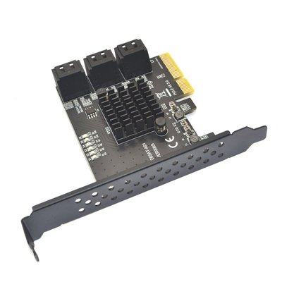 PCI-E3.0 轉2口6口10口SATA3硬盤6G擴充卡ASM1166主控GEN3群暉