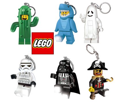 全新 LEGO 樂高 LED 手電筒 鯊魚人 仙人掌 幽靈 黑武士 白兵 海盜船長 鑰匙圈 燈 裝扮人偶 KE155
