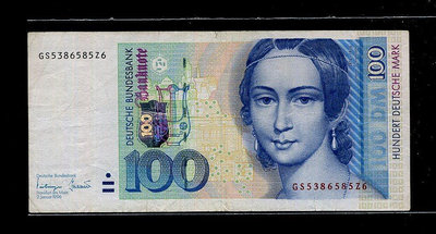 【二手】 德國1996年100馬克344 紀念幣 錢幣 紙幣【經典錢幣】