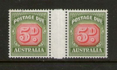 【雲品五】澳洲Australia 1959 Sc J90a Gutter pair MNH 庫號#BF501 65213