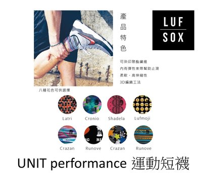 德國 經典時尚 LUF SOX UNIT performance 印花 專業運動短襪 價格12.99歐元 男女皆可
