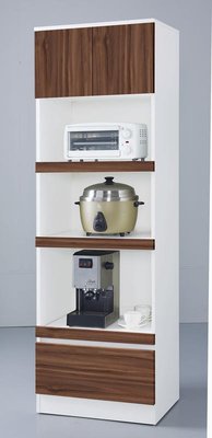 【風禾家具】HGS-718-4@EML系統板北美胡桃高款2尺電器櫃【台中市區免運送到家】廚房餐櫃 碗盤櫥櫃 台灣製傢俱