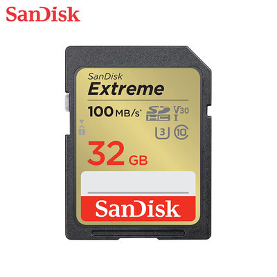 SANDISK 32G V30 Extreme SD UHS-I U3 相機專用記憶卡 (SD-SDXVT-32G)