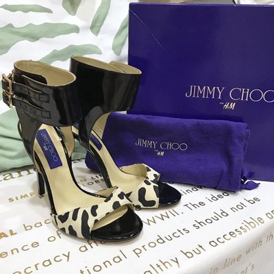 正品 全新 Jimmy Choo H&M 周仰傑 hm 限量 聯名 高跟鞋 女鞋 羅馬鞋 37 23.5 台中可面交