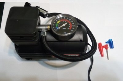 [衣林時尚] 壓力錶150PSI電動打氣機(車充DC12V) 附3種充氣嘴 輪胎/藍球/泳具