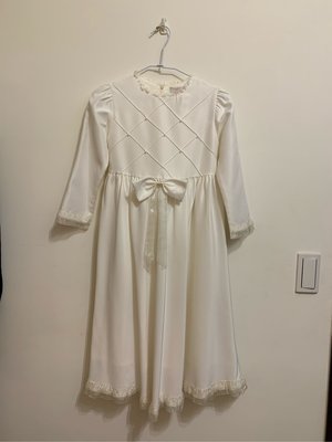 👑Anny安妮公主B款白色氣質洋裝（適130～140cm)