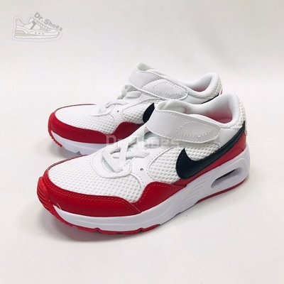 【Dr.Shoes 】Nike AIR MAX SC PSV 白紅 中童鞋 氣墊 魔鬼氈 透氣網布 CZ5356-106