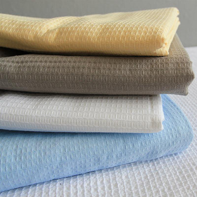 外貿枕套蜂巢華夫格全棉枕套一對裝枕頭套單人成人純棉純色特價