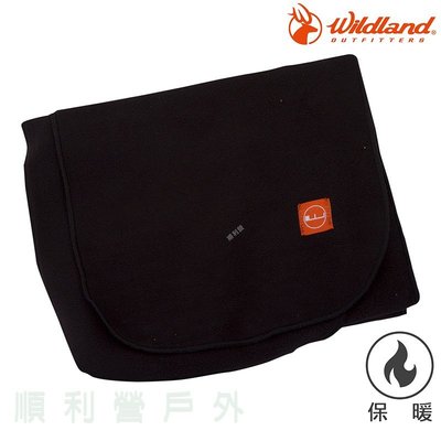 荒野WILDLAND 輕柔PILE保暖圍巾 W2010 黑色 刷毛圍巾 不易產生靜電 OUTDOOR NICE