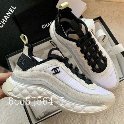『小寶貝二手』Chanel 20早春新款黑白拼色運動鞋 G35617 Y53646 10800