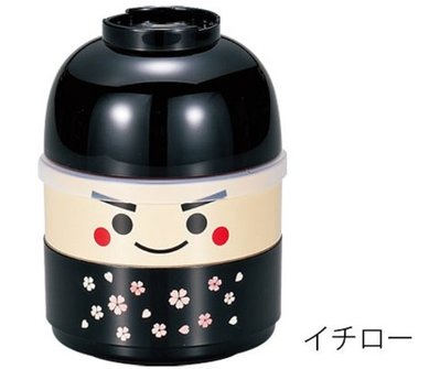 ***日本帶回*** HAKOYA可微波人偶娃娃型2段式和風便當盒(日本製)イチロー♪☆♪