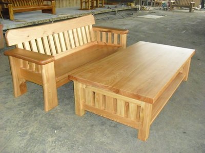 【原味手工家具】台灣檜木茶几桌椅-台南 原木 家具
