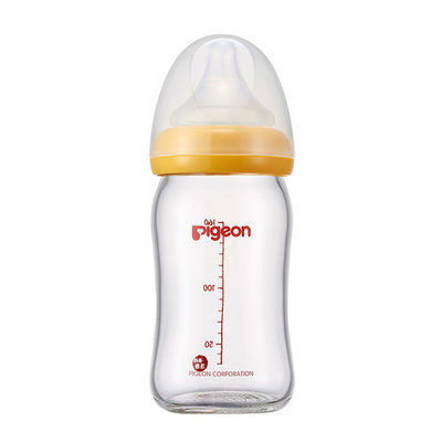 貝親Pigeon 寬口母乳實感玻璃奶瓶160ml