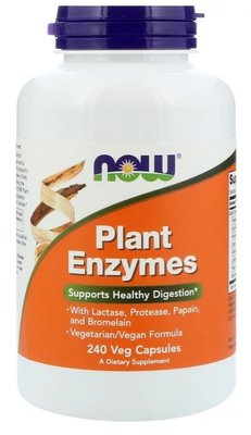 素食 植物酶 植物酵素 Plant Enzymes 240顆 八酵合一 消化酶 分解酵素 益生菌《Now Foods》