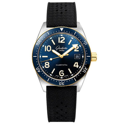 GLASHUTTE ORIGINAL 格拉蘇蒂 SeaQ 39.5mm 橡膠錶帶 玫瑰金 機械潛水錶 1-39-11-10-90-33
