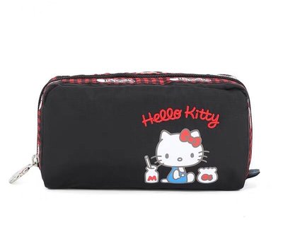 KIKI精選 潮牌LeSportsac20新款Hello Kitty聯名款化妝包收納手拿包6511現貨特價