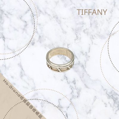 【哈極品】美品《Tiffany&Co.》Tiffany 925純銀 羅馬中版數字戒指