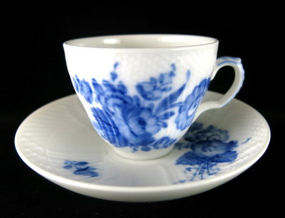 丹麥皇家哥本哈根 Royal Copenhagen藍花系列手繪咖啡杯盤組-A
