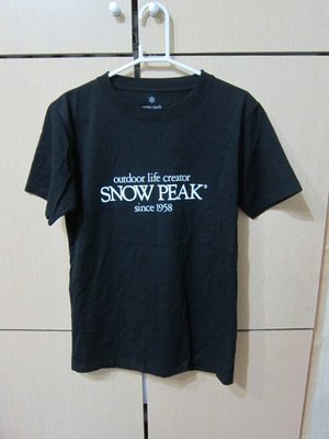 衣市藍~SNOW PEAK 短袖T恤 (JP:S / US:XS~黑~) (220810)