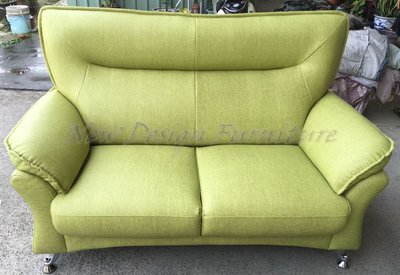 【N D Furniture】台南在地家具-*高後背*獨立筒亞麻紋乳膠皮雙人沙發(多色可挑)