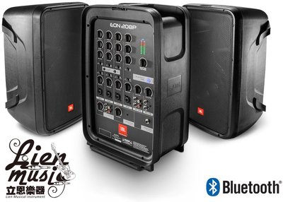 『立恩樂器』免運分期 美國 JBL EON208P 攜帶型 8吋2音路八軌300W藍芽混音器 贈麥克風 喇叭架 線材