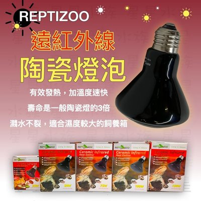 [星星水族] REPTI ZOO 35w(迷你型) 遠紅外線 陶瓷加熱燈 陶瓷燈泡 保溫燈泡 取暖燈 無光 日夜可用