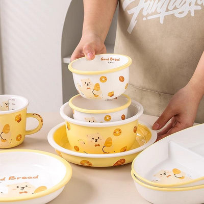 熊dodo可愛碗碟餐具碗盤套裝家用碗筷女生閨蜜生日禮物