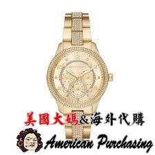 潮品爆款 Michael Kors MK6613金色時尚羅馬三眼計時手錶 時尚手錶 腕錶 歐美時尚-雙喜生活館