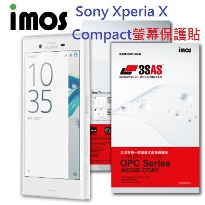 iMOS SONY Xperia X Compact 3SAS 正面 保護膜 防潑水 防指紋 疏油疏水 螢幕保護貼