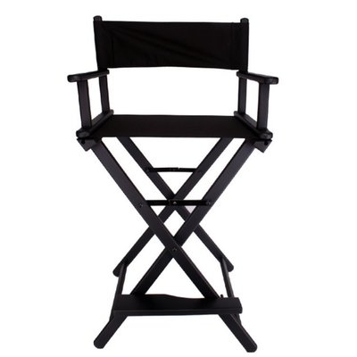 ~現貨~黑色 鋁合金 化妝椅 高腳椅 折疊椅 組合椅 導演椅 吧檯椅 組裝簡單 工廠直銷 - 009B