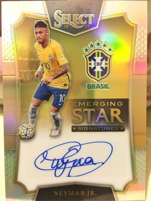 (免運) 2016-17 Panini Select Neymar 內馬爾 限量40張 親筆簽名卡 金屬亮面卡 巴西 世界盃