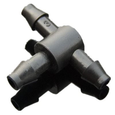 黑色4MM三通接頭 T型 毛管硅膠管 軟管 適配內徑3-4mm管子 水泵
