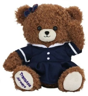 【QQ公仔物語】【DB006】【現貨】復興小熊 復興航空 空姐小熊 深棕色 泰迪熊 絕版 滿千免運