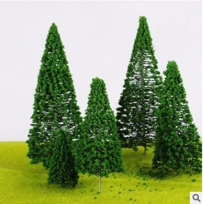 【微景小舖】麻絲松針成品樹-7cm(單入)DIY建築沙盤建築模型材料 場景佈置模型樹 建築模型材料 沙盤模型 聖誕樹裝飾