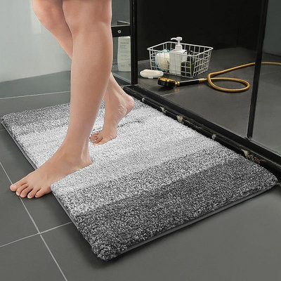 亞馬遜爆款超細纖維地墊超柔軟漸變色地毯浴室防滑吸水速干墊