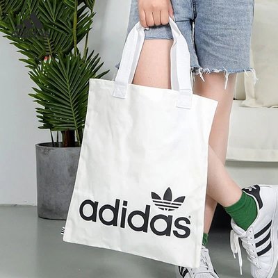 100原廠％Adidas愛迪達三葉草運動挎包男包女包大容量帆布包單肩包手提包FT8539