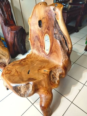 印尼柚木椅 一體成型無接腳 天然奇木椅