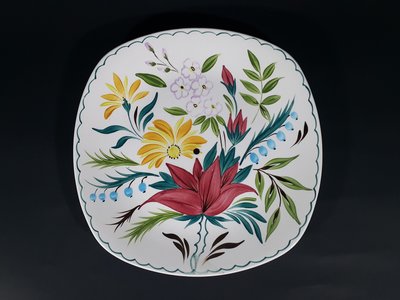[銀九藝] MIDWINTER STYLECRAFT 英國手畫花卉 瓷器 時鐘版面 收藏盤 賞盤 (suii)