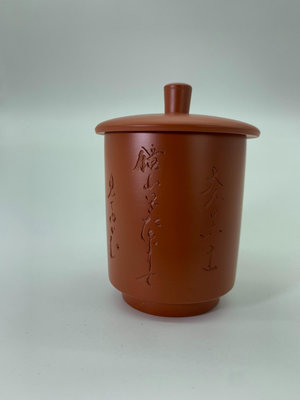 【二手】日本常滑燒朱泥蓋杯茶杯名家高資作茶具36578【百草巷】古玩 收藏 古董