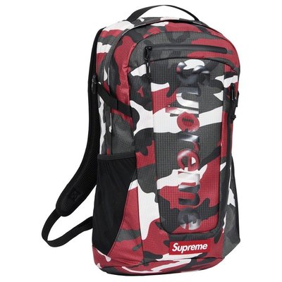 現貨熱銷-Supreme 21SS 50th Backpack 後背包 背包 紅迷彩 藍色