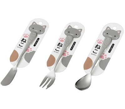日本製 Echo 貓咪餐具 湯匙/叉子/奶油刀(小) 可當兒童餐具＊小容容＊