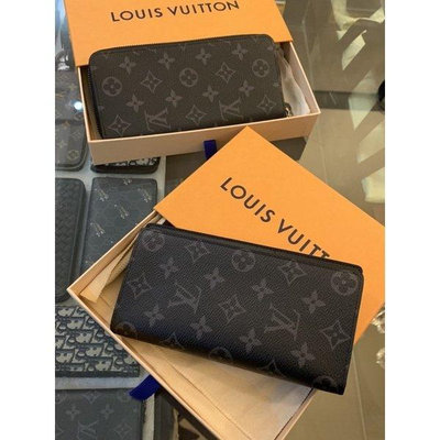 Louis Vuitton LV 經典 黑色老花 拉鏈、對開 男生 男款 長夾 現貨