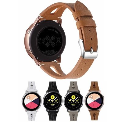 三星 Galaxy Watch Active 錶帶 穿戴裝置配件 開口皮革錶帶 三星錶帶 皮革錶帶