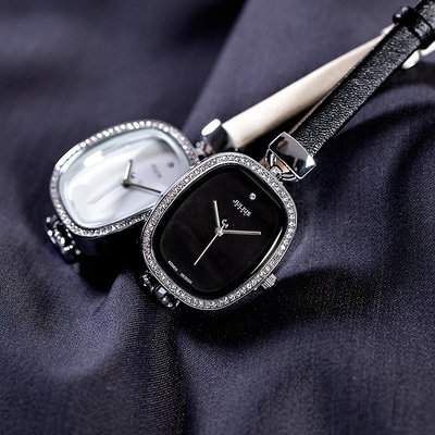 中古風手錶Julius聚利時正品簡約水鉆復古OL手表防水女士表石英表女表皮帶表