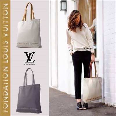 [ PS ] ❤️ 現貨 LV Louis Vuitton Fondation 巴黎路易威登基金會限量帆布包 托特包