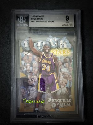 1997 Topps Rock Stars Shaquille O'Neal BGS 9 鑑定卡